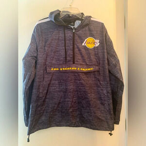 Los Angeles Lakers NBA Windbreaker Pullover Men’s Size Medium Jacket 1/4 zipper